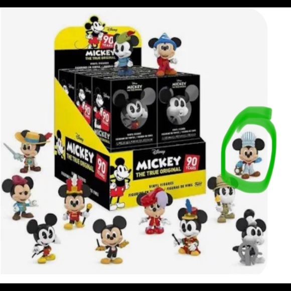 DISNEY THE TRUE ORIGINAL 90 YEARS MICKEY MOUSE VINYL FIGURE TRAIN CONDUCTOR - Picture 3 of 3